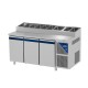 Table snack positive +4/+10°C - 606 L - 3 portes pleines - Prof. 800 - 600 x 400 - Sans couvercle - PS803-2 - Dalmec