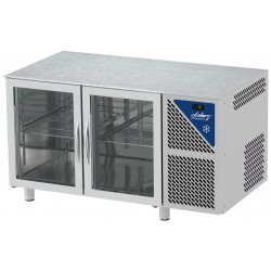 Table réfrigérée vitrée positive 0/+10°C - 230 L - 2 portes - Prof. 600 - 430 x 325 - Sans dessus - SN602SDV-3 - Dalmec
