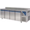 Table réfrigérée positive - Sans groupe - 816 L - 4 portes pleines - Prof. 800 - 600 x 400 - Avec dosseret - TP804SG-3 - Dalmec