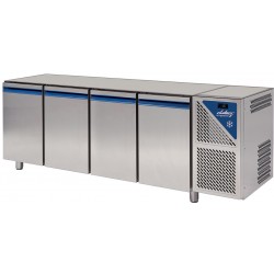 Table réfrigérée positive - Sans groupe - 816 L - 4 portes pleines - Prof. 800 - 600 x 400 - Sans dessus - TP804SGSD-3 - Dalmec