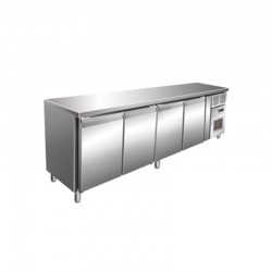 Table gastro -2/+8°C avec groupe logé - 616 L - 4 portes - Sans dosseret - GN4101TNA