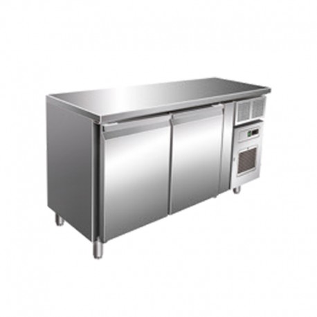 Table gastro -2/+8°C avec groupe logé - 313 L - 2 portes - Sans dosseret - GN2101TNA