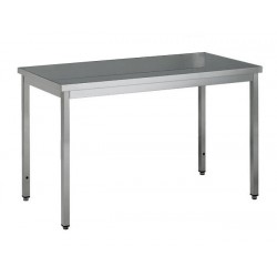 Table centrale inox profondeur 600 mm - Sans étagère - Longueur 1000 mm - TTC610T