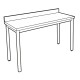 Table adossée inox profondeur 600 mm - Longueur 800 mm - Sans étagère - TA608T