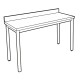 Table adossée inox profondeur 600 mm - Longueur 1800 mm - Sans étagère - TA618T