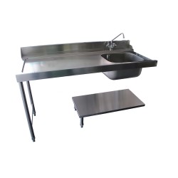 Plonge inox pour lave-vaisselle - Profondeur 575 mm - Longueur 1200 mm - TLV12DG