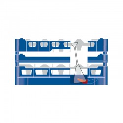 Colged - Casier à verres 500 x 500 mm CLIXRACK 16 cases - Hauteur utile 220 mm - 5022016