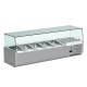 Vitrine réfrigérée positive +2/+8°C pour table à pizza - 5 bacs GN 1/4 - VRX120 - Nosem