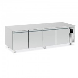 Soubassement réfrigéré positif avec 4 grands tiroirs - 260 L - BRU120-2 - Nosem
