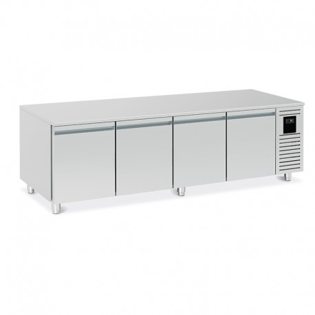 Soubassement réfrigéré positif avec 4 grands tiroirs - 260 L - BRU120-2 - Nosem