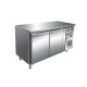 Table réfrigérée positive 313 L - Sans dosseret - 2 portes - Avec groupe logé - GN2100TN