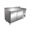 Table réfrigérée positive 313 L - Avec dosseret - 2 portes - Avec groupe logé - GN2201TN