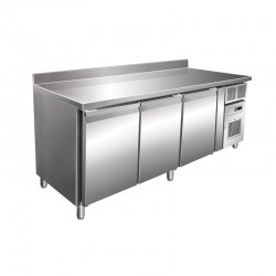 Table réfrigérée positive 464 L - Avec dosseret - 3 portes - Avec groupe logé - GN3201TN