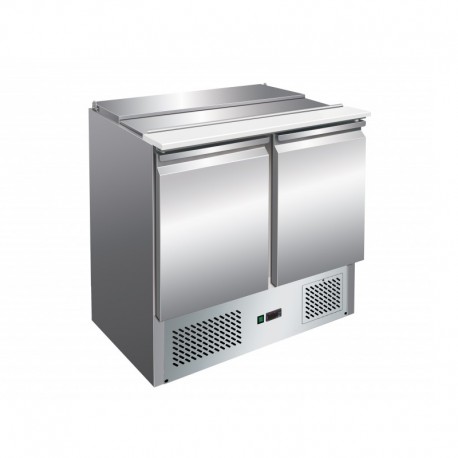 Saladette réfrigérée positive 257 L - 2 portes - Avec groupe logé - S9001
