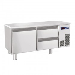 Soubassement réfrigéré positif - 2 tiroirs + 1 porte - 140 L - BR12CP02-2 - Baron