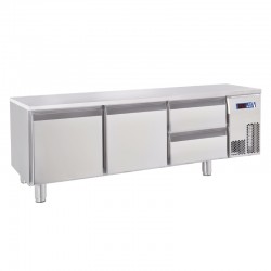 Soubassement réfrigéré positif - 2 tiroirs + 2 portes - 220 L - BR16CP02-2 - Baron