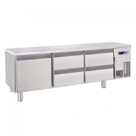 Soubassement réfrigéré positif - 4 tiroirs + 1 porte - 220 L - BR16CP03-2 - Baron