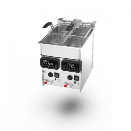 Friteuse électrique turbo encastrable - 2 x 9 - 10 litres - Gamme CORE SMART - Valentine - CORES2525TE