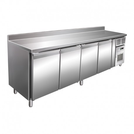 Desserte réfrigérée positive 511 L - 4 portes - Avec groupe logé - Avec dosseret - SN4201TNB