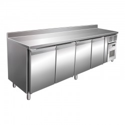 Table réfrigérée positive 616 L - Avec dosseret - 4 portes - Avec groupe logé - GN4201TNA Table réfrigérée positive 616 L - Avec dosseret - 4 portes - Avec groupe logé - GN4201TNA