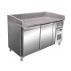 Table à pizza - Dessus granit - 2 portes - +2/+8°C - PZ2601TNA - Nosem