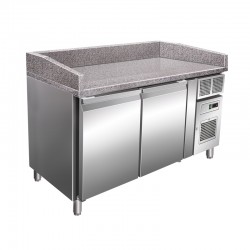 Table à pizza - Dessus granit - 2 portes - +2/+8°C - PZ2601TNA - Nosem