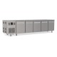 Tables réfrigérées pâtissières positives - Dessus inox - Avec dosseret - Avec groupe logé - Prof. 810 mm - 5 portes - TP5P