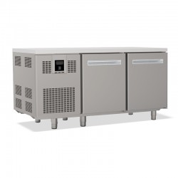 Tables réfrigérées pâtissières positives +2/+8 °C - Sans dessus - Avec groupe logé - Prof. 810 mm - 2 portes - TP2PSD