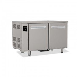Tables réfrigérées pâtissières positives +2/+8 °C - Dessus inox - Sans groupe logé - Prof. 810 mm - 2 portes - TP2PSGC