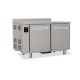Tables réfrigérées pâtissières positives - Dessus inox - Avec dosseret - Sans groupe logé - Prof. 810 mm - 2 portes - TP2PSG