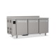 Tables réfrigérées pâtissières positives - Dessus inox - Avec dosseret - Sans groupe logé - Prof. 810 mm - 3 portes - TP3PSG