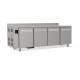 Tables réfrigérées pâtissières positives - Dessus inox - Avec dosseret - Sans groupe logé - Prof. 810 mm - 4 portes - TP4PSG