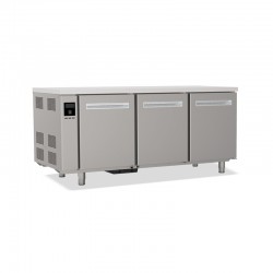 Tables réfrigérées pâtissières positives - Sans dessus - Sans groupe logé - Prof. 810 mm - 3 portes - TP3PSGSD