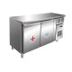Table réfrigérée bi-température -10/-20 °C / -2/+8 °C - 216 L - prof. 700 mm - 2 portes - GN2101TNBT