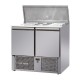 Mini saladette positive +4/+6°C GN 1/1 - 2 portes - Prof. 700 mm - SA2P-2 - Nosem