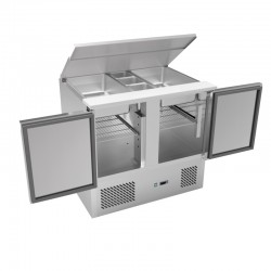 Mini saladette réfrigérée positive GN 1/1 257 L - Prof. 700 mm - 2 portes - S9001V