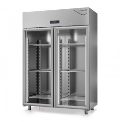 Armoire négative sans groupe 1200 L - 2 portes vitrées - DALMEC - DA1200NSGV-4