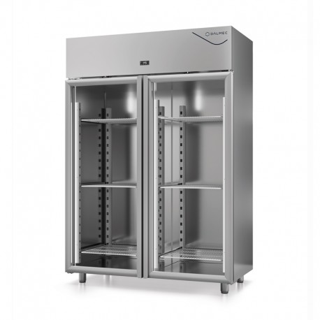 Armoire GN 2/1 positive sans groupe 1400 L - 2 portes vitrées - DALMEC - DA1400PSGV-4