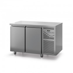 Table réfrigérée positive sans dosseret - Prof. 600 - 325 x 430 groupe logé - 2 portes - DALMEC - SN602C-4