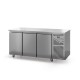 Table réfrigérée positive sans dosseret - Prof. 600 - 325 x 430 groupe logé - 3 portes - DALMEC - SN603C-4