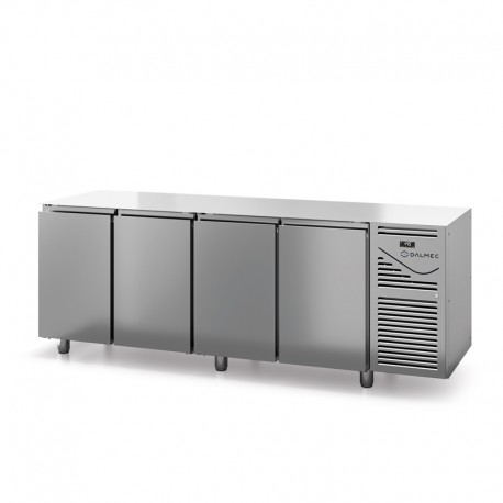 Table réfrigérée positive sans dessus - Prof. 600 - 325 x 430 groupe logé - 4 portes - DALMEC - SN604SD-4