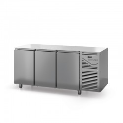 Table réfrigérée négative sans dessus - Prof. 600 - 325 x 430 groupe logé - 3 portes - DALMEC - SN603NSD-4