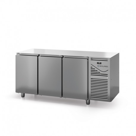 Table réfrigérée négative sans dessus - Prof. 600 - 325 x 430 groupe logé - 3 portes - DALMEC - SN603NSD-4
