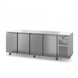 Table réfrigérée positive sans dessus - Prof. 700 - GN 1/1 - Groupe logé - 4 portes - DALMEC - TG704SD-4