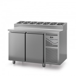 Table snack sans couvercle - Prof. 800 - 400 x 600 - Groupe logé - 2 portes - DALMEC - PS802-4