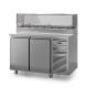 Table snack avec vitrine - Prof. 800 - 400 x 600 - Groupe logé - 2 portes - DALMEC - PS802V-4
