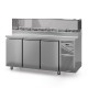 Table snack avec vitrine - Prof. 800 - 400 x 600 - Groupe logé - 3 portes - DALMEC - PS803V-4