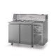 Saladette avec vitrine basse - Prof. 700 - GN 1/1 - Groupe logé - 2 portes - DALMEC - SAL702VB-4