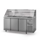 Saladette avec vitrine haute - Prof. 700 - GN 1/1 - Groupe logé - 3 portes - DALMEC - SAL703VH-4