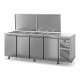 Saladette avec couvercle - Prof. 700 - GN 1/1 - Groupe logé - 4 portes - DALMEC - SAL704C-4
